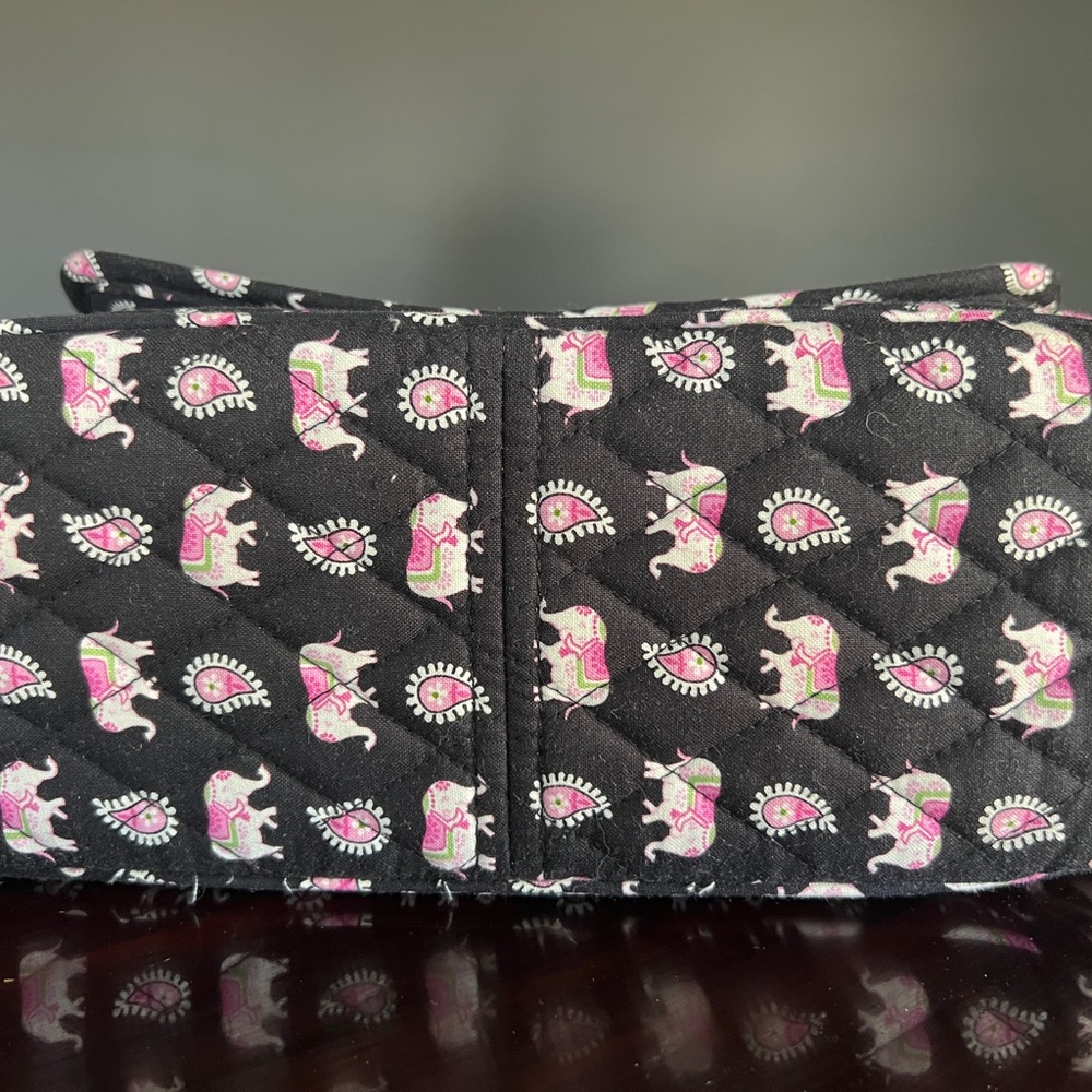 Vintage Vera Bradley Pink Elephants Mailbag Crossbody Messenger Bag Retired - Picture 9 of 11